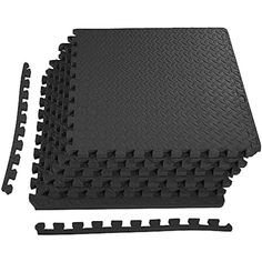 the rubber flooring mat is set up on top of each other