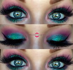 Mermaid Costume Makeup, Little Mermaid Makeup, Karneval Diy, Ariel Makeup, Mermaid Makeup Tutorial, Glittery Makeup, Make Up Designs, Vibrant Makeup