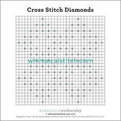 the cross stitch diamond pattern is shown