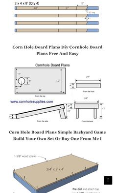 the instructions for how to build an easy diy table from scratchsticks and plywood