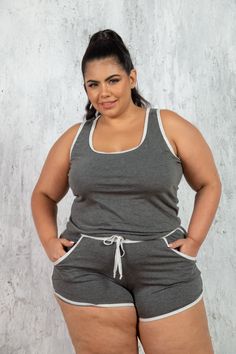 Take your plus-size sleepwear to a whole new level with this Romper and enjoy the best in one-piece shortie pajamas with this Plus-Size Shortie Pajama set. These cute pajamas are the ideal way to relax, lounge & enjoy the best of both worlds - shortie pajama are not only adorable but also a cool way to sleep and let your body breathe! The pajama outfit is also the ideal gift for her! Give this cute pajama set to the lady in your life for the perfect gift that she will enjoy for so many warm nigh Cute Pajama Set, Cute Pajama, Pajama Outfit, Plus Size Sleepwear, Cute Pajama Sets, Intimate Photos, Plus Size Romper, Women Pajamas, Seductive Clothes