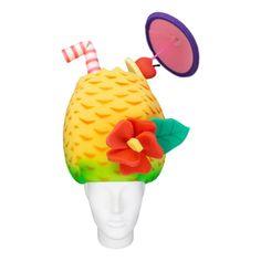 "Get this Awesome Pina Colada Hat Today! This Pina Colada Hat will definitely make you stand out at your next Party, Wedding, Corporate Event, Birthday, Quinceanera, or Halloween Party! Product Details: ✓Made in the USA ✓Handmade ✓High Quality Foam ✓One Size Fits Most ✓Customizable to your preferences \"This is where your party starts\". Give your next party a new life and rediscover your youth with Foam Party Hats. Foam Party Hats Guarantee At Foam Party Hats we believe our hats help bring a ne Summer Party Novelty Costume Hats, Novelty Summer Party Costume Hats And Headpieces, Fun Summer Hats For Costume Party, Novelty Costume Hats And Headpieces For Summer Party, Adjustable Hats For Summer Costume Party, Fun Summer Party Costume Hats And Headpieces, Novelty Summer Party Hats, Novelty Brimmed Costume Accessories For Party, Fun Brimmed Costume Hats For Parties