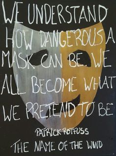 a painting with words written on it that say we understand how dangerous the mask can be