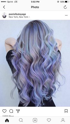 Highlights Blue, Blue Instagram, Easy Updo Hairstyles, Ombre Hair Blonde, Face Shape Hairstyles, Beautiful Hair Color, Medium Long Hair, Ombré Hair, Super Hair