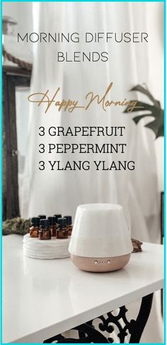 Morning Diffuser Blend, Essential Oil Blends Roller, Essential Oils Hair, Essential Oil Combinations, Doterra Essential Oils Recipes, Essential Oils Cleaning