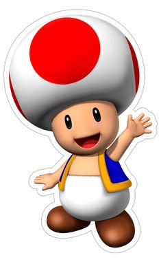 an image of a cartoon character with a mushroom on it's head and arms