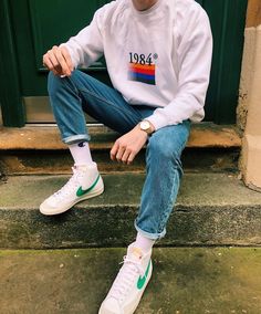 Indie Outfits Men, Fashion Outfits Men, Mens Trendy Outfits, Mens Fashion Streetwear, Stylish Mens Outfits