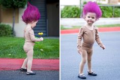 Troll Doll Halloween Costume, Troll Doll Costume, Best Toddler Halloween Costumes, Toddler Costumes Girl, Halloween Costume Toddler Girl, Troll Costume, Halloween Infantil, Toddler Girl Halloween