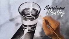 Glass Watercolor Painting, Watercolor Painting Tips, How To Paint Glass, Painting Tips And Tricks, Glass Watercolor, Monochrome Painting, Watercolor Tutorials, Painting Still Life, Watercolour Tutorials