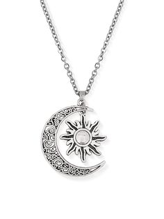 PRICES MAY VARY. GOTHIC BOHO SUN AND MOON NECKLACE: The Sun and Moon represent the duality of nature, with the sun symbolizing masculine energy and the moon symbolizing feminine energy. The sun represents light, warmth, and life, while the moon represents darkness, intuition, and mystery. Together, they represent balance and harmony, making this necklace a perfect choice for those seeking balance in their lives. MATERIALS:Meticulously crafted from high-quality stainless steel for chain and zinc Crystal Moon Necklace, Moon Necklaces, Gothic Boho, Necklace Sun, Boho Necklaces, Sun And Moon Necklace, Necklace Moon, Necklace Gothic, Boho Sun