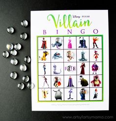 a printable disney pixar game for kids to play on the table with their favorite characters