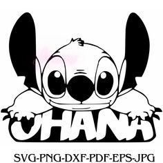 an image of a cartoon character with the word ohana on it's face