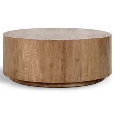 Layne Round Coffee Table, Light Brown-Furniture - Accent Tables-High Fashion Home Round Drum Coffee Table, Lodge Lighting, Classic Home Furniture, Drum Coffee Table, Round Wood Coffee Table, Home Coffee Tables, Oak Coffee Table, Rustic Lodge, Modern Furniture Living Room