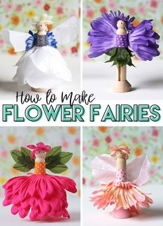 how to make flower fairy figurines