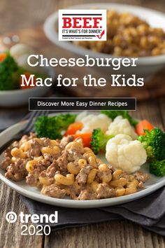 the cover of beef and cheeseburger mac for the kids