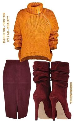 Outfit Ideas Winter, Burgundy Pants, Mode Tips, Fall Fashion Outfits, Heel Boots, Mode Inspiration, Winter Fashion Outfits, Winter Outfit, Work Fashion