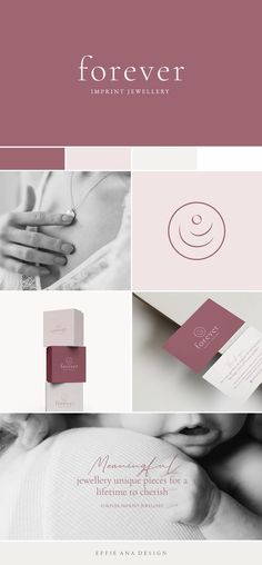 Jewellery Brand Identity Design | Effie Ana Design Rose Colour Palette, Words Unique, Identity Design Inspiration, Minimal Jewellery, Brand Words, Branding Process, Brand Icon, Personalised Jewellery