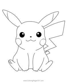 a drawing of a pikachu sitting down with an arrow in it's mouth