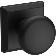 an image of a black door knob on a white background