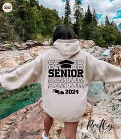 Graduation T-shirts, Senior Night Sweatshirt Cheer, Senior Sweaters High School, Class Of 2024 Hoodie Ideas, Class Of 2024 Sweatshirts, Cute Senior Shirts 2024, Graduate Tshirt Ideas, Senior Class Gear, Senior Ideas Shirt