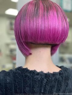 25 Stylish Long to Short Bob Transformations for a Modern Look Very Short Bob, Pink Bob