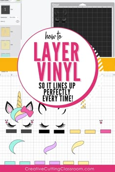 the text how to layer vinyl so it lines up perfectly every time on this page