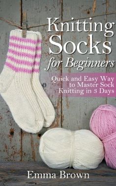 the cover of knitting socks for beginners