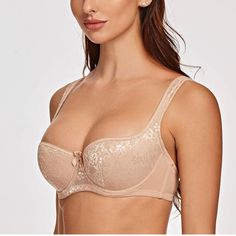 Brand New! Product Details About This Item Fabric Type 90% Polyamide, 10% Spandex Care Instructions Hand Wash Only Closure Type Hook And Eye Underwire Type Underwire About This Item Balconette-Style Padded Bra With Beautiful Lace Lightly Padded Cups Provides Natural Round Shape Adjustable Padded Straps For All-Day Comfort Underwire Designed To Provide Great Support The Two-Part Cup Silhouette Lifts Breasts Giving A Rounded Bust And Abundant Cleavage Feminine Lined Bra, Beige Underwire Bra, Beige Push-up Bra With Lined Body, Lace Bralette Top, Nude Bra, Pink Bralette, Black Lace Bra, Seamless Sports Bra, Balconette Bra