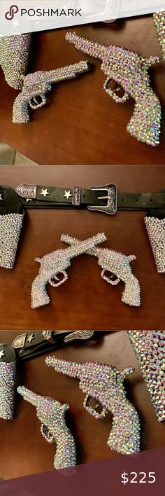 Handmade Custom Rhinestone Space Cowboy Western Guns and Holsters Belt Space Cowboy Fancy Dress, Space Cowboy Costume Couple, Space Cowgirl Centerpiece, Space Cowgirl Accessories, Glitter Cowboy Outfit, Space Cowboy Decorations, Space Rodeo Party, Rhinestone Cowboy Party, Rhinestone Cowgirl Costume