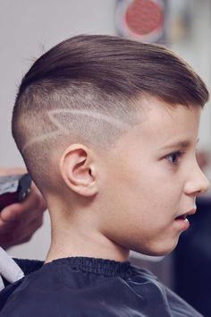 Perfect Back-to-School Boys Haircuts to Kickstart the Year! ★ Undercut with Hair Tattoo Fade Haircut Boys Kids, Kids Buzz Cut, Short Boys Haircut Buzz Cuts Kids, Short Hairstyles For Boys, Kids Haircut For Boys, Haircut For Kids