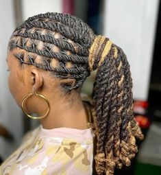 Loc Styles For Fall, Dreadlock Styles For Long Hair, Dreadlocks Black Women Styles, Ladies Locs Hairstyles, Braided Loc Ponytail, Undercut Locs Women, Dreadlock Ponytail Hairstyles Women, Styling Short Dread Locks, Barrel Twist Into Ponytail Locs