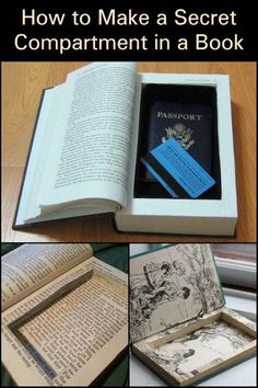 how to make a secret compartment in a book