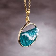 I was inspired to create jewelry by the power and beauty of the raging ocean. Nature is provided and beautiful. Very delicate necklace for lovers of the sea. The necklace is 28mm in diameter. Includes chain, length 55cm. A beautiful decoration for connoisseurs of natural beauty. It is completely handmade and separate decorations. All of them are in one copy, exact repetition is impossible. I usually only use quality resin specifically for jewelry. It is absolutely safe for your health. PACKAGING AND CARE OF THE PRODUCT: * The necklace is shipped in a gift box. * Avoid swimming or showering with a necklace. * Do not store jewelry in direct sunlight. If you have any questions please email me. Ocean Inspired Jewelry, Ocean Necklace, Twist Braid, Gifts For Surfers, Wave Necklace, Ocean Jewelry, Mom Jewelry, Ocean Lover, Braid Hairstyles