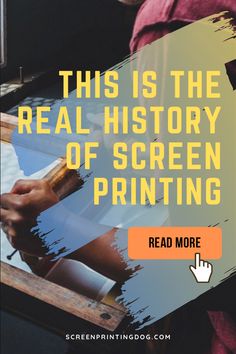 Learn about the origins and history of screen printing in this article by screenprintingdog.com Printing Studio, Press Printing, Modern Screens