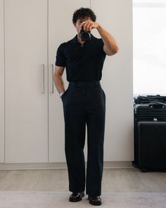 Mirror Mirror: Recent outfits 📸 V Neck Polo Shirt, Men's Wedding Outfit, Men's Formal Style, Mens Fashion Fall, Business Casual Men, Shoe Closet, Golf Polo Shirts, Men Looks, Mirror Mirror