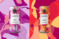 two cans of capo on a colorful background