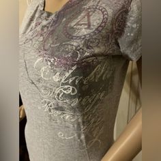 Size L Brand Aeropostale In Excellent Condition New Without Tags Soft Affliction, Grunge Shirt, Grey Shirt, Fancy Dresses, Aeropostale, Shirt Color, Color Purple, Dream Closet, Colorful Shirts