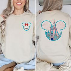 Minnie Mouse Castle Tshirt Family Vacation Shirt Personalized Family Trip Outfit Safari Family Matching Tee  𝗛𝗢𝗪 𝗧𝗢 𝗢𝗥𝗗𝗘𝗥? 𝟏. Select the shirt 𝗦𝘁𝘆𝗹𝗲 2. Select the 𝗦𝗶𝘇𝗲 3. Select the shirt color 4. Select the quantity, 5. Click 𝗔𝗗𝗗 𝗧𝗢 𝗖𝗔𝗥𝗧.  If you want to buy more than one, please go back to the listing and repeat the steps. We choose Gildan Soft Style (100% Cotton), Bella Canvas (100% Cotton), Sweatshirts and Hoodies Gildan (50% Cotton-50% Polyester). Please let us know if you want a specific brand. Otherwise we will send the brand available in our stocks. -> The lettering on the t-shirts is black in light colors and white in dark colors. If you want a specific color, please send us a message. -> If you need to order 3XL or Larger please contact us. -> If you Clothes To Wear To Disney World, Disneyland Shirts For Family Vacations, Best Friend Disney Shirts Matching Outfits, Family Matching Crew Neck Tops For Disney Trips, Disney Tshirt Ideas Families, Family Disney Outfits Ideas, Disneyland Shirts For Family, Family Disney Shirts Ideas, Family Disney Trip Shirts