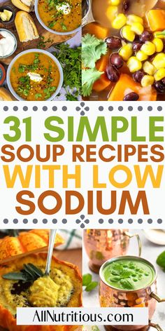 31 simple soup recipes with low sodium