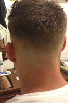 Fade Haircut Back View, Boys Haircut Back View, Men Haircut Back View, Crew Cut Hair, Men Fade Haircut Short, Short Fade Haircut, Mens Haircuts Short Hair