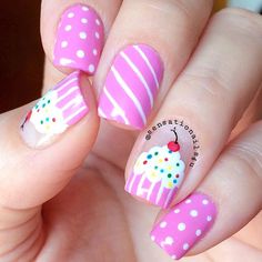 Posts you've liked | Websta Cupcake Nail Art, Aurora Nails, Fingernail Designs, Cute Nail Art