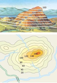 an image of a map with mountains in the background and numbers on the map below