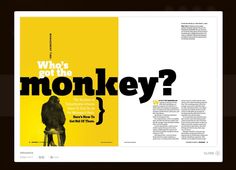 a book with an image of a man sitting on a stool and the title who's got the monkey?