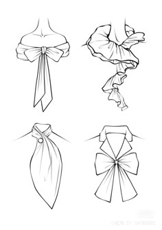 four different types of bow ties