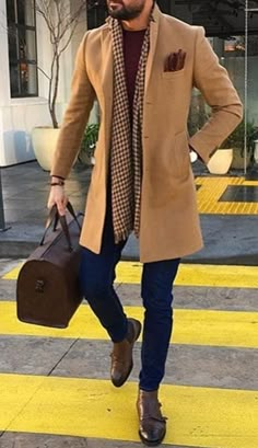 Trench Coat Outfit For Men, Mens Fashion British, Men’s Business Clothes, Men Coat Outfit Formal, Mens Camel Coat Outfits, Camel Coat Outfit Men, Camel Overcoat Men Outfit, Men Trench Coat Outfit, Peacoat Scarf