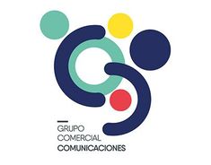 the logo for grupo commercial comuniciones, which is designed to look like an abstract