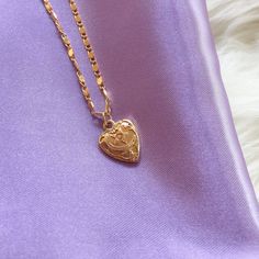 Dainty Diana Necklace - Luna Lifted Pendant Locket Necklace As Gift For Her, Mystical Gold Engraved Necklace, Symbolic Necklace For Her, Symbolic Necklace As A Gift For Her, Mystical Engraved Gold Necklace, Dainty Engraved Locket Necklace, Mother's Day Locket Necklace, Pendant Locket Necklace, Mystical Medallion Necklace As A Gift