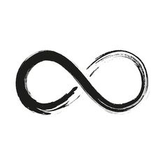 an infinite symbol is shown in black ink