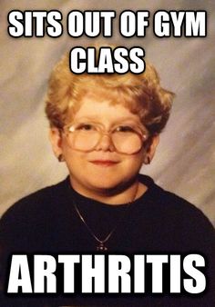 an older woman with glasses and the caption falls on the playground can't get up