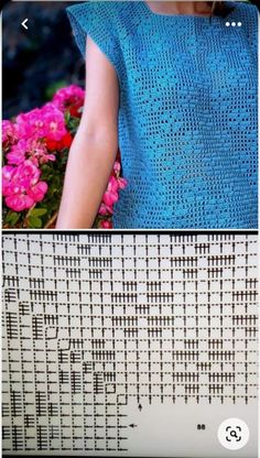 two pictures with flowers in them and one has a crochet pattern on it